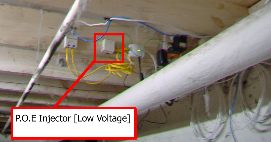 Low voltage power injector