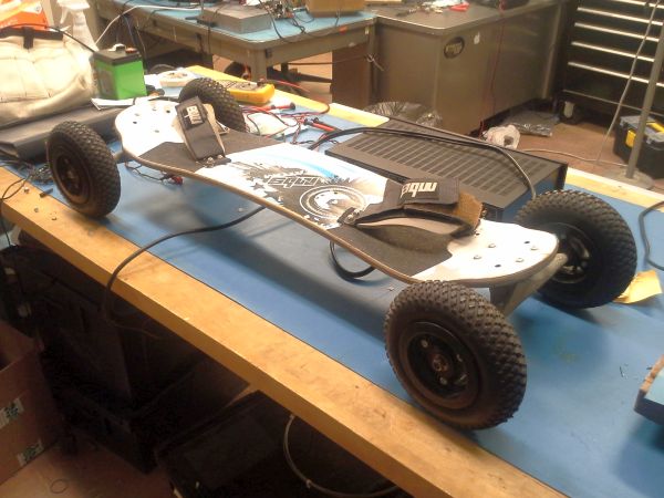 mountain board sitting on table