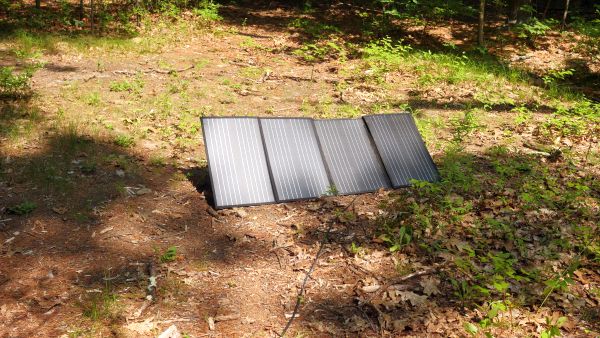 120W Solar Panel test outdoors